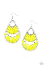 Load image into Gallery viewer, Samba Scene - Yellow Ribbon Earrings - The V Resale Boutique
