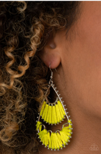 Load image into Gallery viewer, Samba Scene - Yellow Ribbon Earrings - The V Resale Boutique
